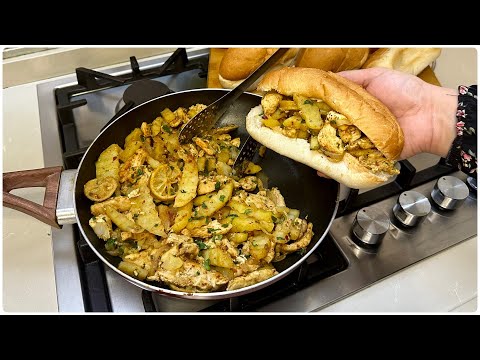 بنصف ساعة‼️ جهزت اطيب عشاء شاورما دجاج مع البطاطا 🥔 #اكسبلور