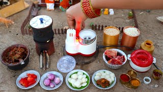 Mini Grinder - Making Mini IDLI | Mutton Salna | Miniature Cooking | The Tiny Foods-Hindi