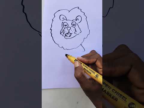 🦁 Draw Lion Easy 🦁 #drawing #drawingtutorials #liondrawing #lions  #art #lionportrait