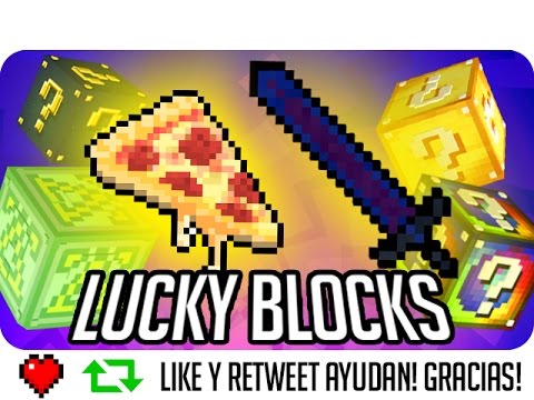 PIZZA O ESPADA MÁGICA? LUCKY BLOCKS - Sara Gona Exo y Luh en Minecraft