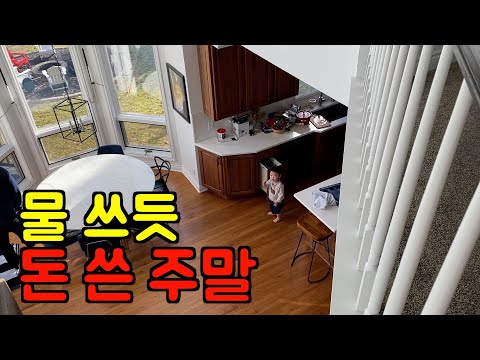 미국 브이로그 ?? 돈이 술술 새네... ? 마트 2군데 장보고, 친구집 놀러가고, 리모델 자재 사고, 주말 외식하고... l 미국 일상