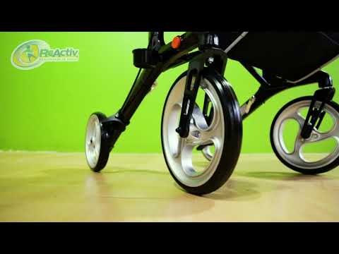 Andadera Rollator de Aluminio Plegable con Ruedas - Negro Perla