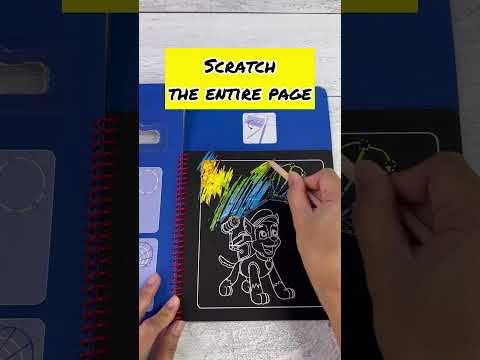 Paw Patrol Scratch Art Activity #pawpatrol #artsandcrafts #chasepawpatrol