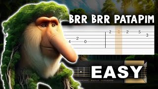BRR BRR PATAPIM MEME - EASY Guitar tutorial (TAB)