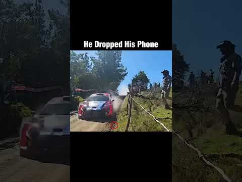 Rally Fan Loses Phone Seconds Before Insane Jump 🚗💨