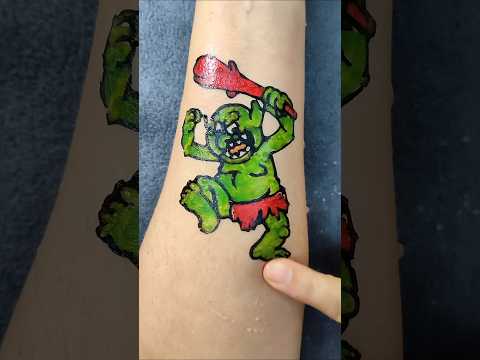 He is Angry 😡 because u don't Like 👍🏻 Tattoo by floating pen art sticker #shorts #tattoo
