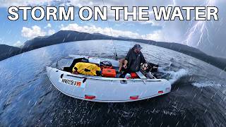 Boat Camping in Grizzly Territory with Thunder and Rain - I was Shocked!