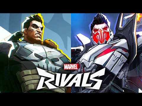 Marvel Rivals - All Punisher Abilities, Skins, Emotes, Intro & MVP Animations (4K 60FPS)