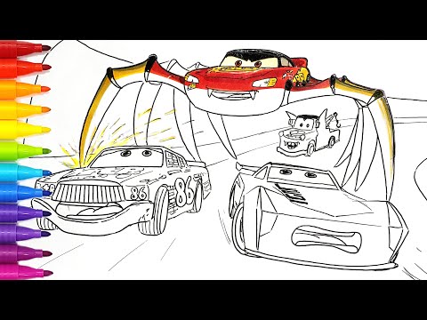 Halloween Spider Lightning McQueen & Dracula Mater Chase Jackson Storm & Hicks | CARS 3 2.0 Drawing