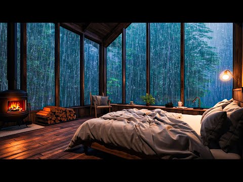 Heavy Rain on Window with Thunder Sounds for Sleep, Meditation, Relaxation, Focus and Study