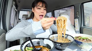 Real Mukbang, Cozy Taiwanese Noodles, Peanut Noodle, Dumpling Soup, Beef, Rainy ASMR, Eat With Me