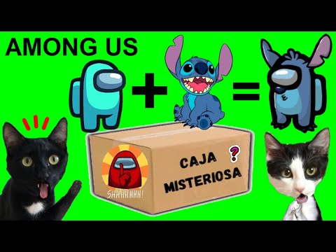 CAJA MISTERIOSA DE AMONG US en la vida real vs gatos Luna y Estrella / Videos de animales graciosos