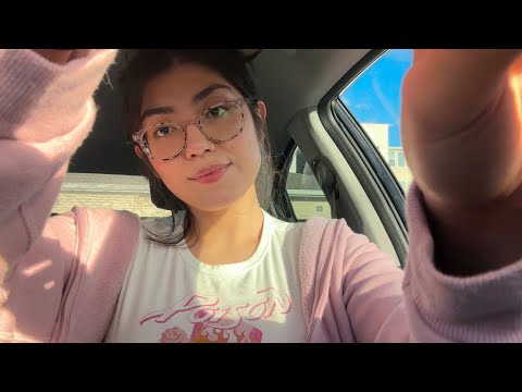 Lofi Car Asmr 🚘🩷 (Soft Spoken) Hand Sounds/ Movements, Wheel Gripping, Tapping +