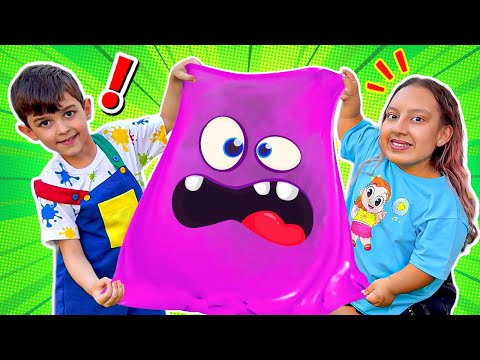 Aventura de Slime com MC Divertida e JP | Crianças aprendem a dividir com Slime de Brinquedo