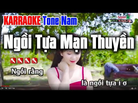 Ngồi Tựa Mạn Thuyền Karaoke Tone Nam | Nhạc Hay Dễ Hát – Karaoke Nhạc Sống Thanh Ngân