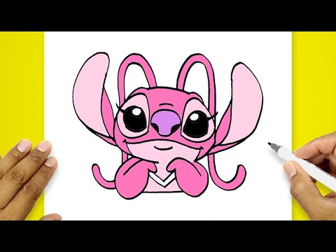 Angel Drawing Tutorial Easy | How To Draw Angel From Lilo And Stitch