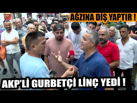 "AĞZINA DİŞ YAPTIR ÖNCE" AKP'li Gurbetçi Aç Yok Dedi Linç Yedi ! Ortalık Fena Karıştı ! Mutlaka İzle
