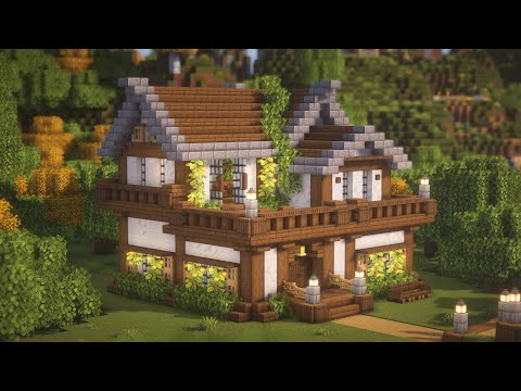 Construindo casa medieval no Minecraft!! Tutorial completo no meu cana