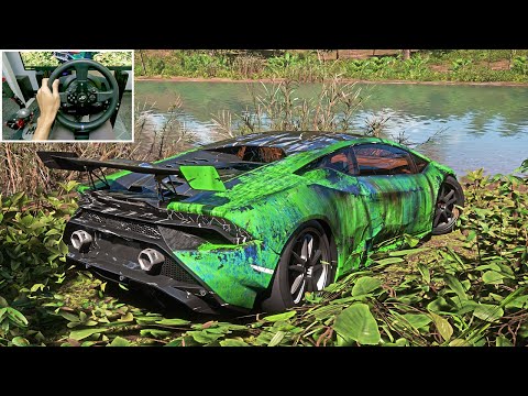 Rebuilding Lamborghini Huracan Tecnica LP-640  - Forza Horizon 5 | Thrustmaster T300RS gameplay