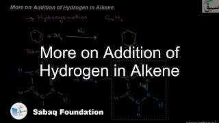 More on Addition of Hydrogen in Alkene