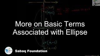 More on Basic Terms Associated with Ellipse