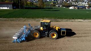 Donau Silphie Aussaat mit JCB Fastrac 4220 - Energiepark Hahnennest