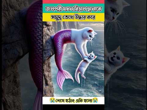 জলপরী কি পারবে । বিড়াল ছানাকে উদ্ধার করতে । #cat #ai #catlover #kitten #cartoon #catai #shorts