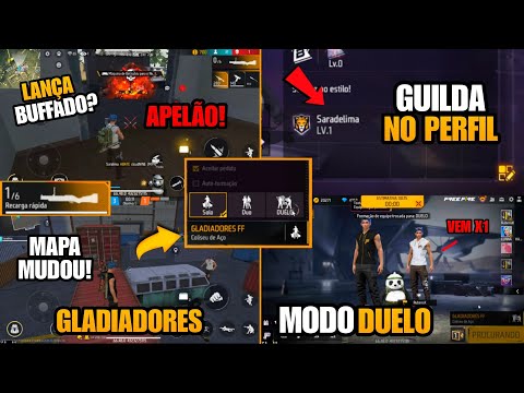 ATUALIZOU! LANÇA BUFFADO, MODO X1 GLADIADORES, MAPA, GUILDA NO PERFIL E MAIS NOVIDADES FREE FIRE