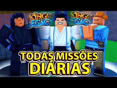 COMO FAZER TODAS AS QUESTS DIÁRIAS DO SEA 1 AO 3 NO KING LEGACY!