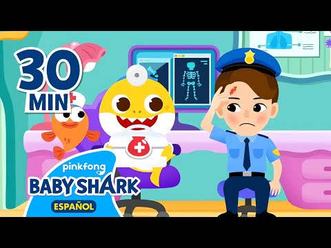 🏥Agente de Policía viene al Hospital y más | Tiburón Bebé Juego de Hospital | Baby Shark en español