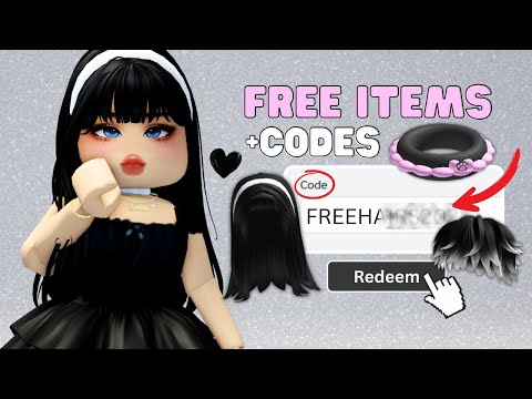 GET FREE ROBLOX HAIRS & ITEMS + REDEEM CODES 🖤✨ 2025