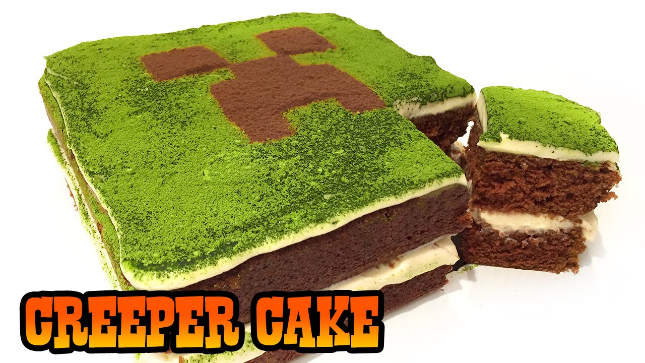 How to Make MINECRAFT CREEPER CAKE- Baking Tutorial