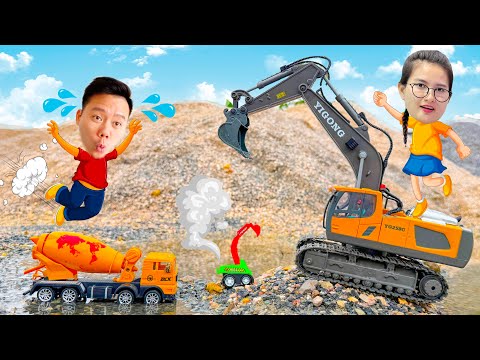 Changcady review xe máy xúc mới, giúp đỡ xe công trình, xe ben, xe trộn bê tông