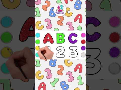 Draw and Learn ABCs & 123s #shorts #drawing #coloring #hooplakidzhowto
