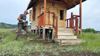 Building a Wooden House Alone by the Stream ⎮ First Time Bringing Water to Home, Garden and Field