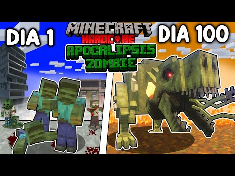 🧟Sobreviví 100 DÍAS siendo EL ULTIMO SUPERVIVIENTE en un APOCALIPSIS ZOMBIE en Minecraft HARDCORE!