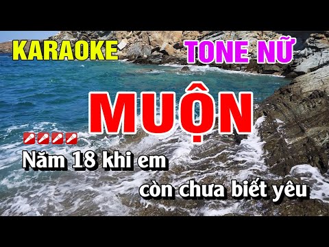 Muộn Karaoke Tone Nữ Nhạc Sống Beat Hay | Nguyễn Linh