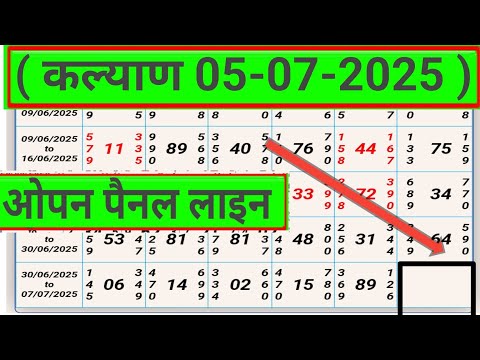 शनिवार कल्याण टेबल ट्रिक एक्सप्लेन 05/07/2025 #kalyan tabal trick explain today