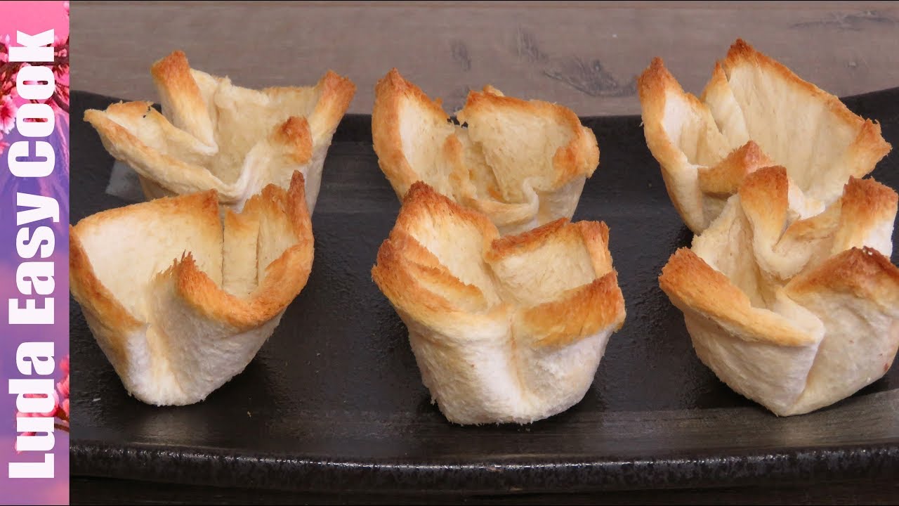 ХЛЕБНЫЕ КОРЗИНОЧКИ ТАРТАЛЕТКИ для разных начинок за 5 минут TOAST CUP