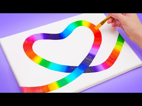 Easy Landscape + Heart Frame Drawing 🌄💖 Awesome Art Hacks