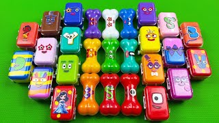 Rainbow SLIME 🌈 Look Numberblocks, Alphablocks, Alphabet Lore, Suitcase, Bones Clay Mixing! ASMR