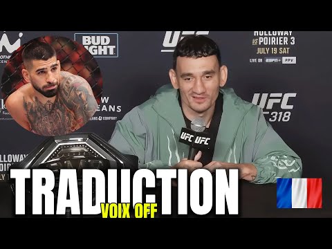 Max Holloway : Je veux ma revanche contre lui, à 100 % mais, s'il monte a nouveau | Traduction.fr