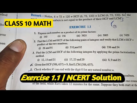 Class 10 Maths Chapter 1 Exercise 1.1 | Real Numbers | NCERT Solutions | Full Explanation ex 1.1