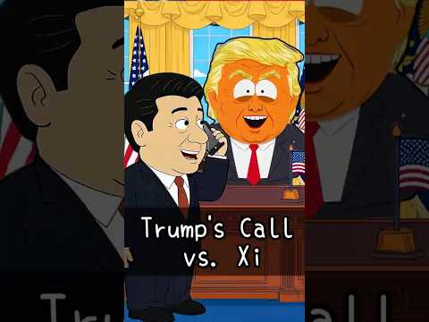 Trump's Call vs Xi #funny #comedy #cartoon #jokes #animation