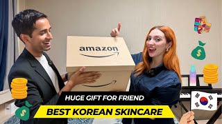 🇰🇷🎁 Bought HUGE Korean Skincare Gift for Friend 💝 Unboxing Mary & May Amazon Prime Day Sale 🎀