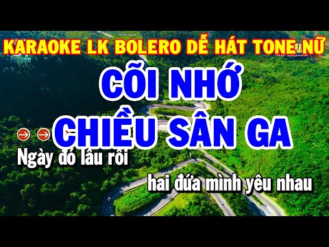 Karaoke Nhạc Sống Liên Khúc Tone Nữ Dễ Hát | Cõi Nhớ – Sầu Tím Thiệp Hồng | Thanh Hải