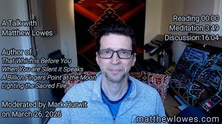 Inner Dialogue and Distraction / A Discussion with Matthew Lowes