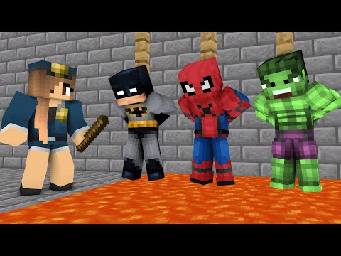 Monster School : SuperHeroes Escape From Prison - minecraft animation