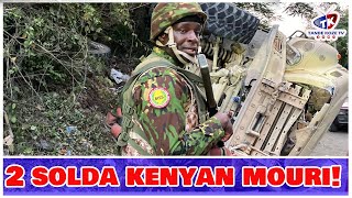 Flash!  2 cha kenyan fè yon gwo aksidan pèleren, 2 solda kenyan mouri e yon ayisyen