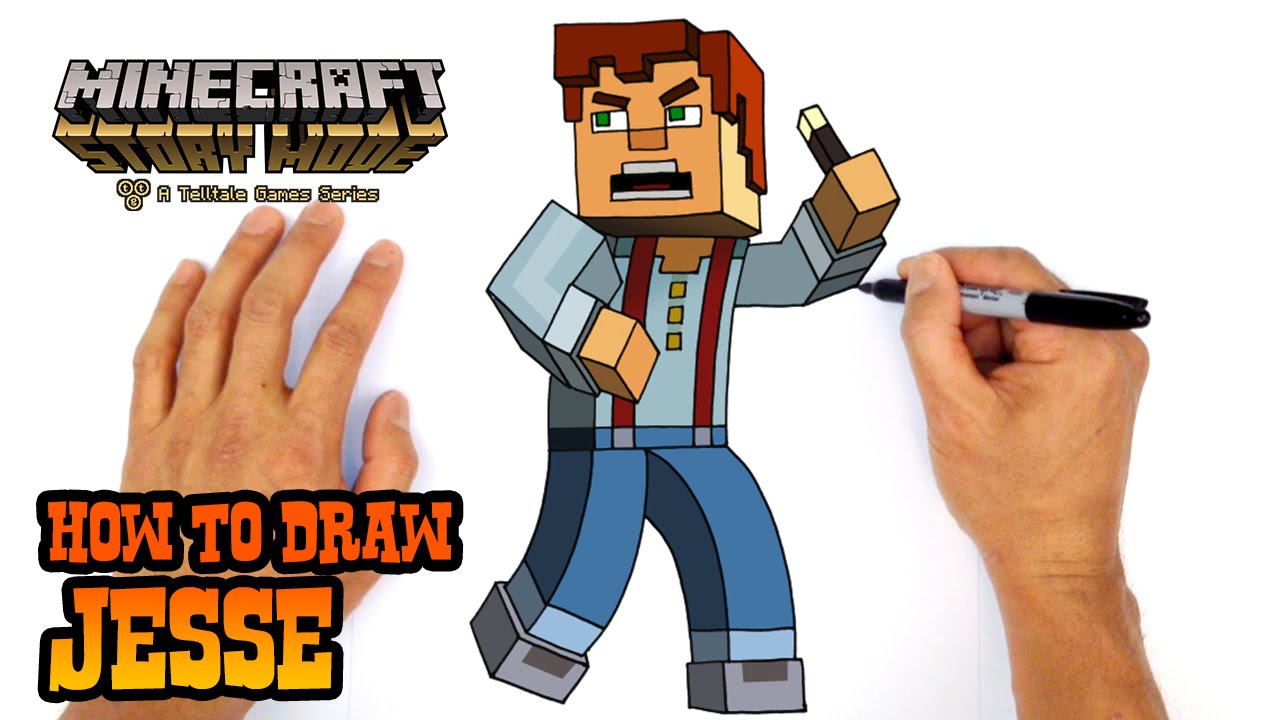 How to Draw Minecraft - Jesse